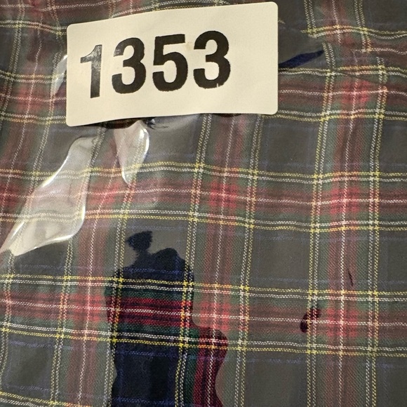 J.McLaughlin Tartan Plaid Seersucker Size Med Cotton Blouse Blouson Sleeve Women - Picture 11 of 11